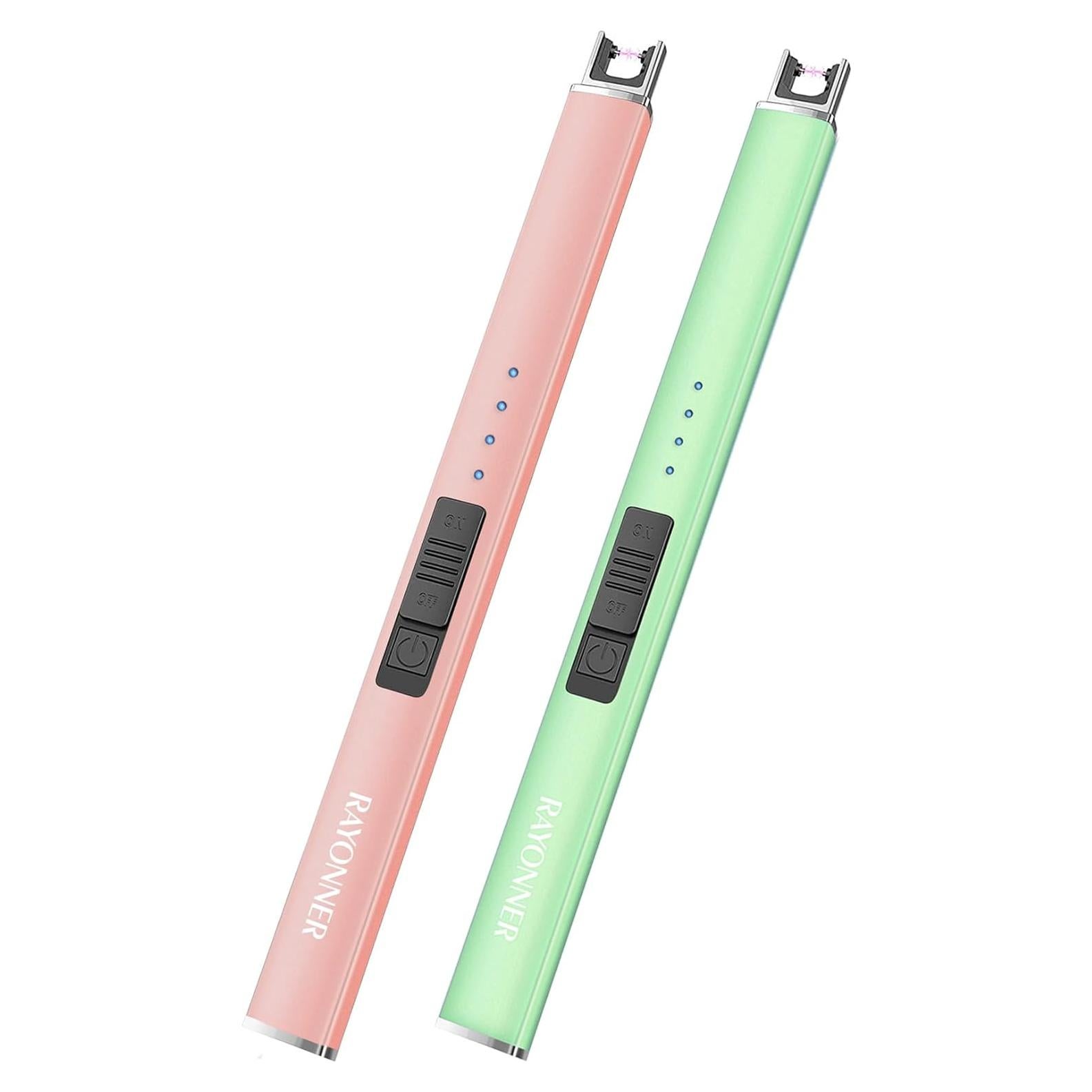 Encendedor Eléctrico RAYONNER Recargable Plasma Verde 2 Unidades