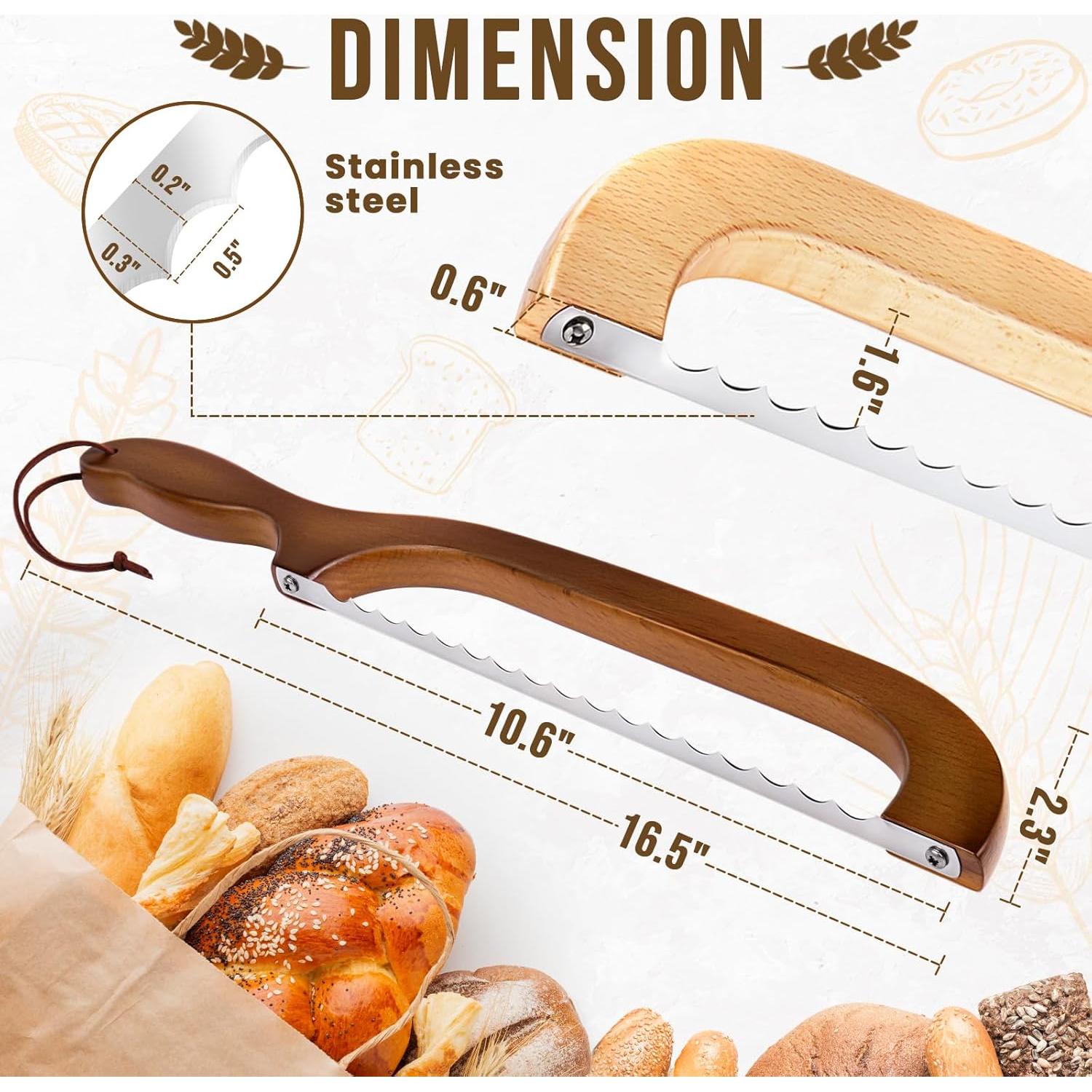 Cuchillo de Pan Serrado Woodever 41.3 cm Madera de Haya