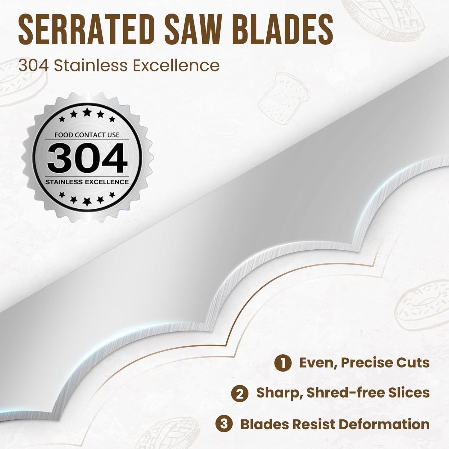 Cuchillo de Pan Serrado Woodever 41.3 cm Madera de Haya