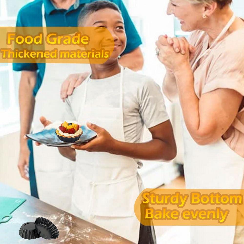 Set de 12 Moldes Redondos Antiadherentes KUAYB 8 cm