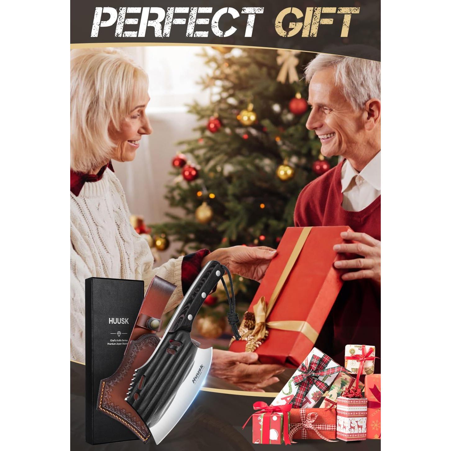 Cuchillo de Carnicero Huusk Forjado a Mano 16.26 cm Acero