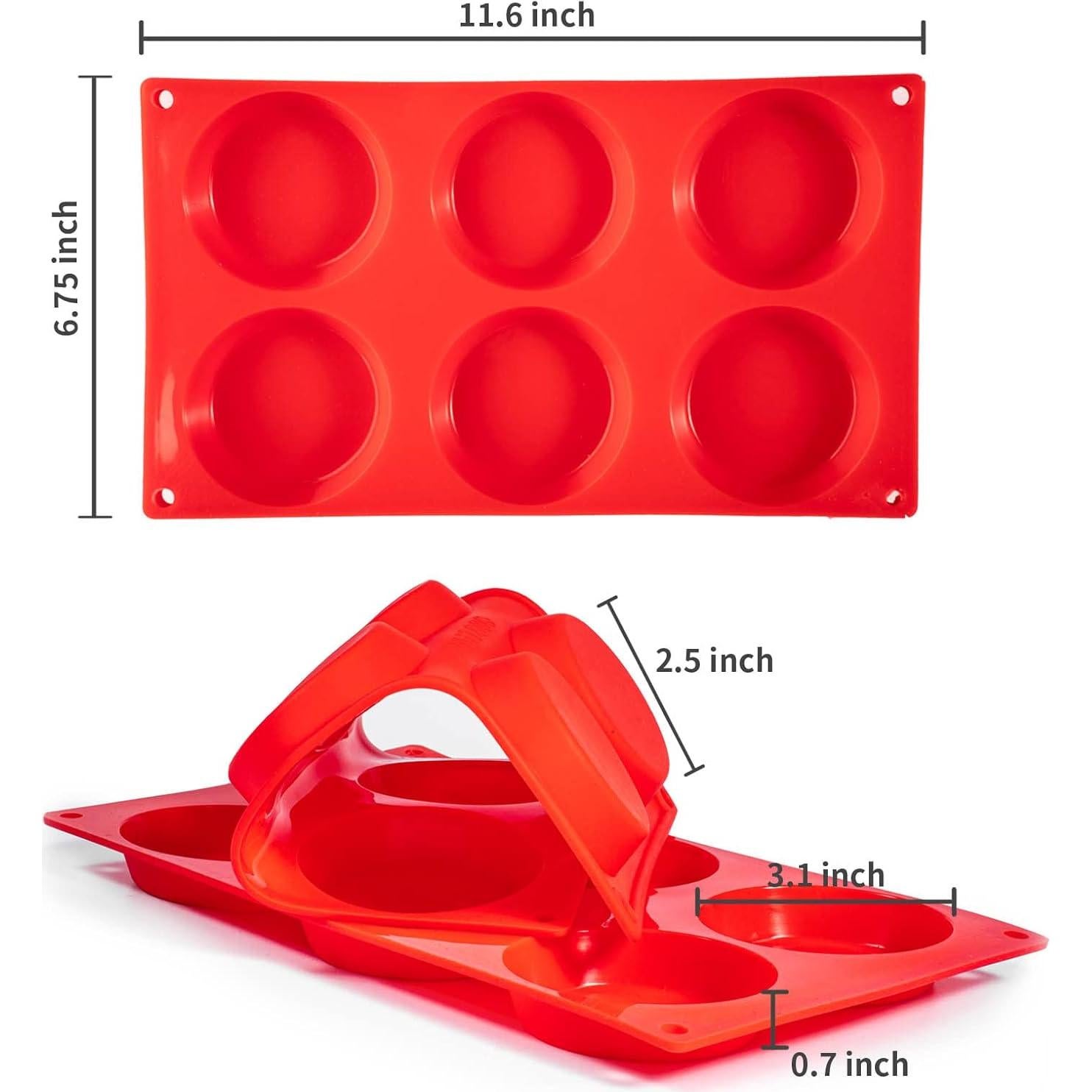 Moldes de Silicona Yomvzake para Muffin Top - Paquete de 2