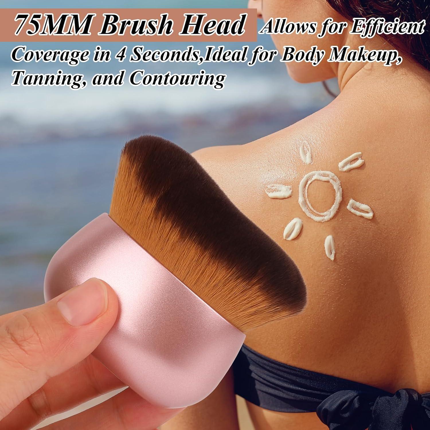 Brocha Kabuki Auto-bronceadora GloréBrochas 75mm Cerdas Veganas