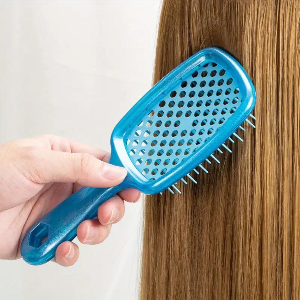 Cepillo Desenredante Zahera Todo en Uno - Cerda Flexible Azul