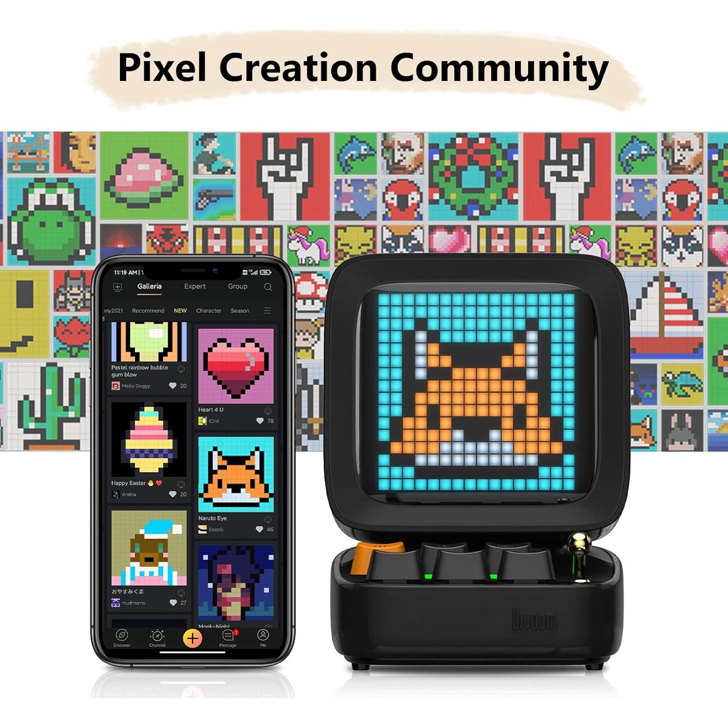 Divoom Ditoo Altavoz Bluetooth Retro 16x16 LED Negro