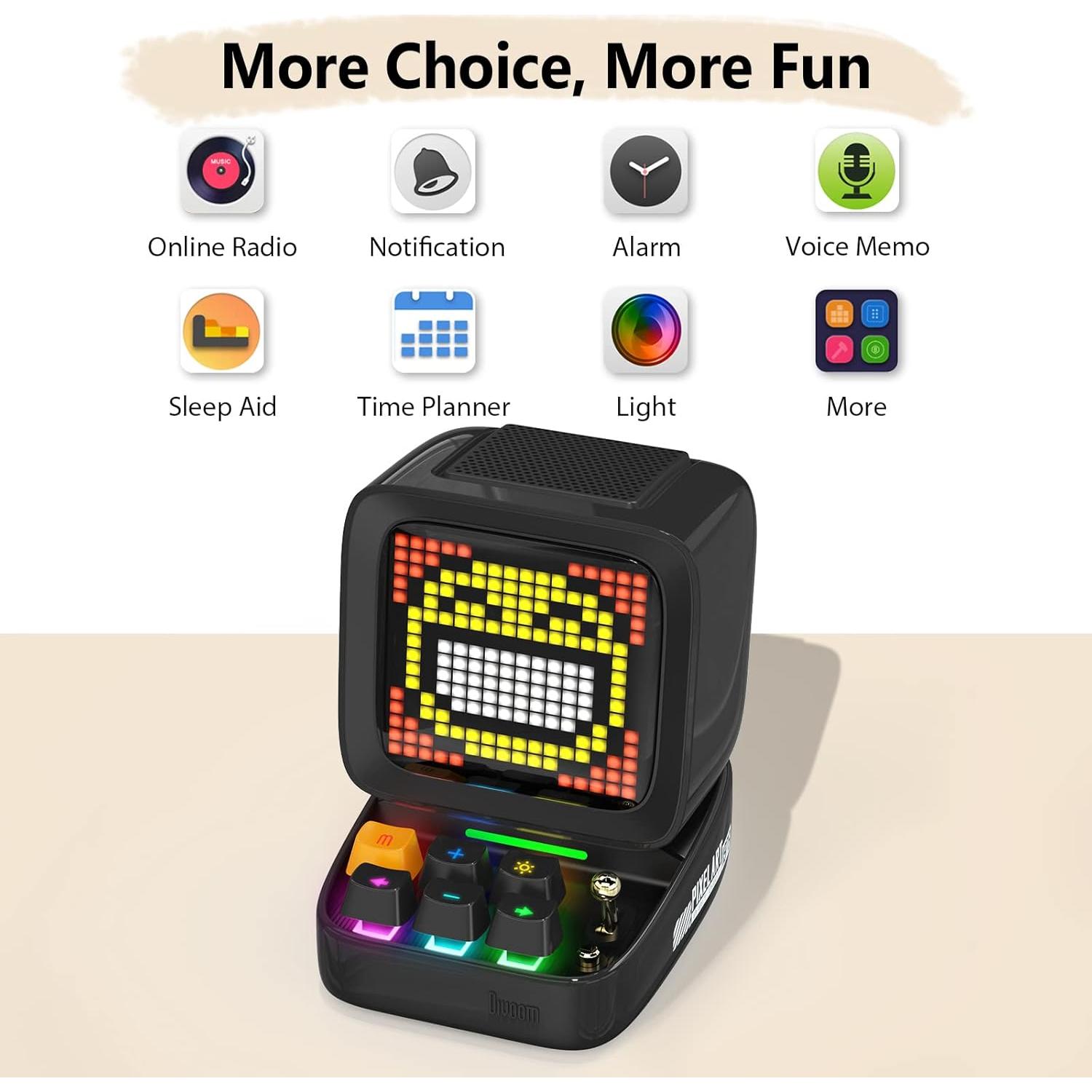 Divoom Ditoo Altavoz Bluetooth Retro 16x16 LED Negro