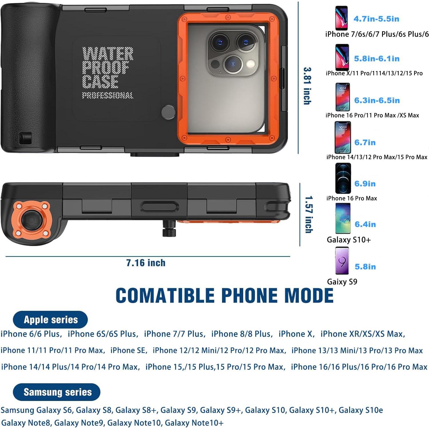 Funda impermeable para buceo GYEFECVD para iPhone y Galaxy