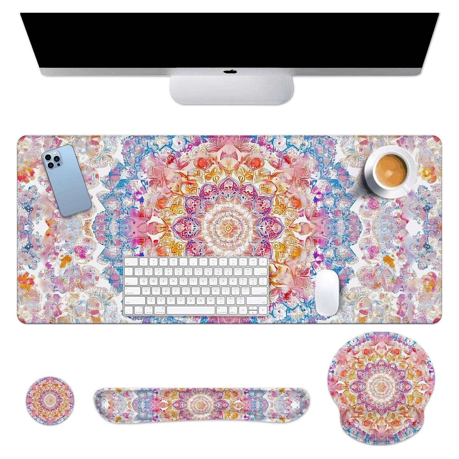 Conjunto Alfombrilla de Escritorio Ergonómica Arttown 4 en 1