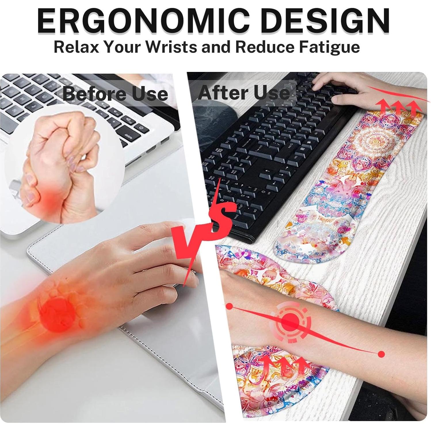 Conjunto Alfombrilla de Escritorio Ergonómica Arttown 4 en 1