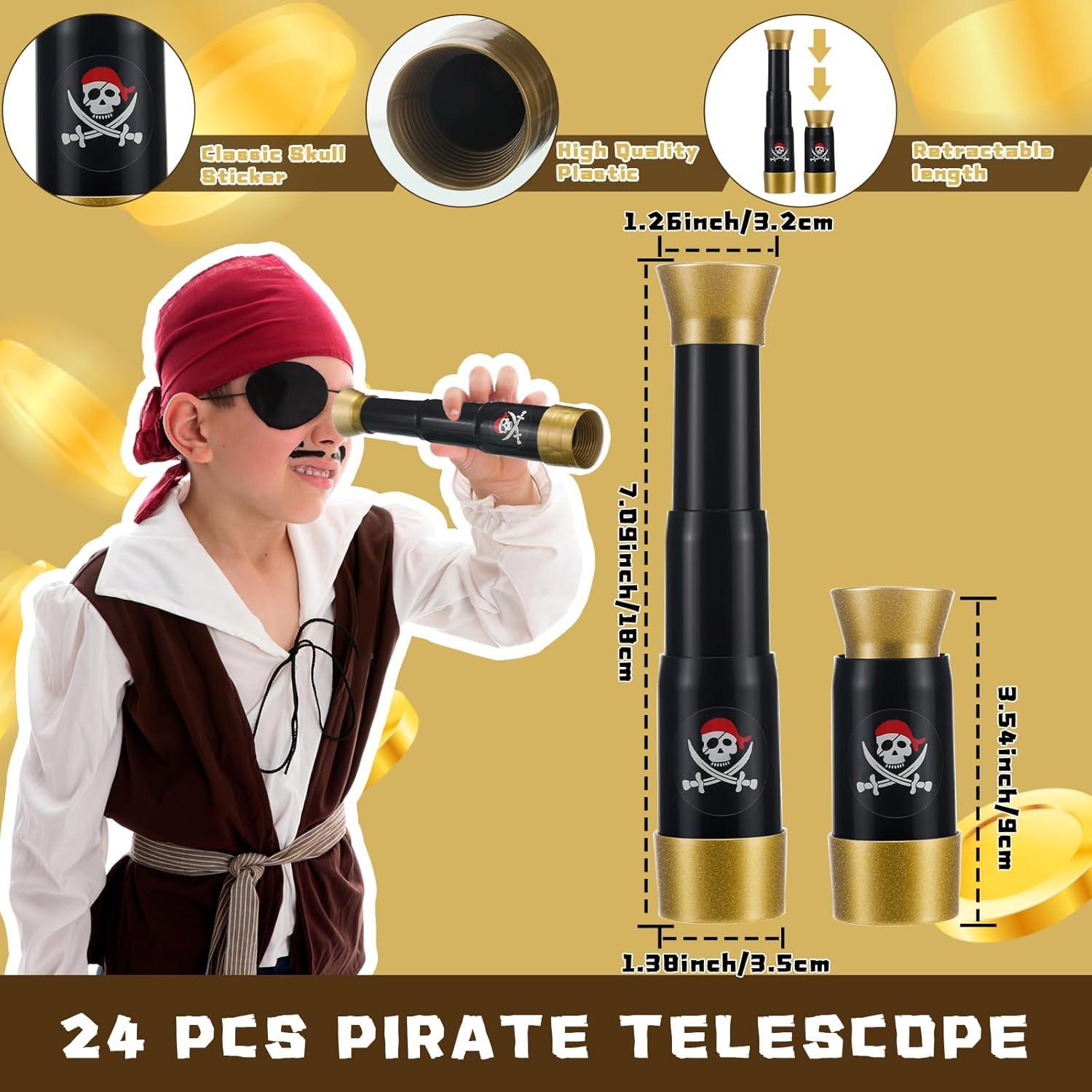 Set de Accesorios de Pirata Libima - 24 Parches y Telescopios