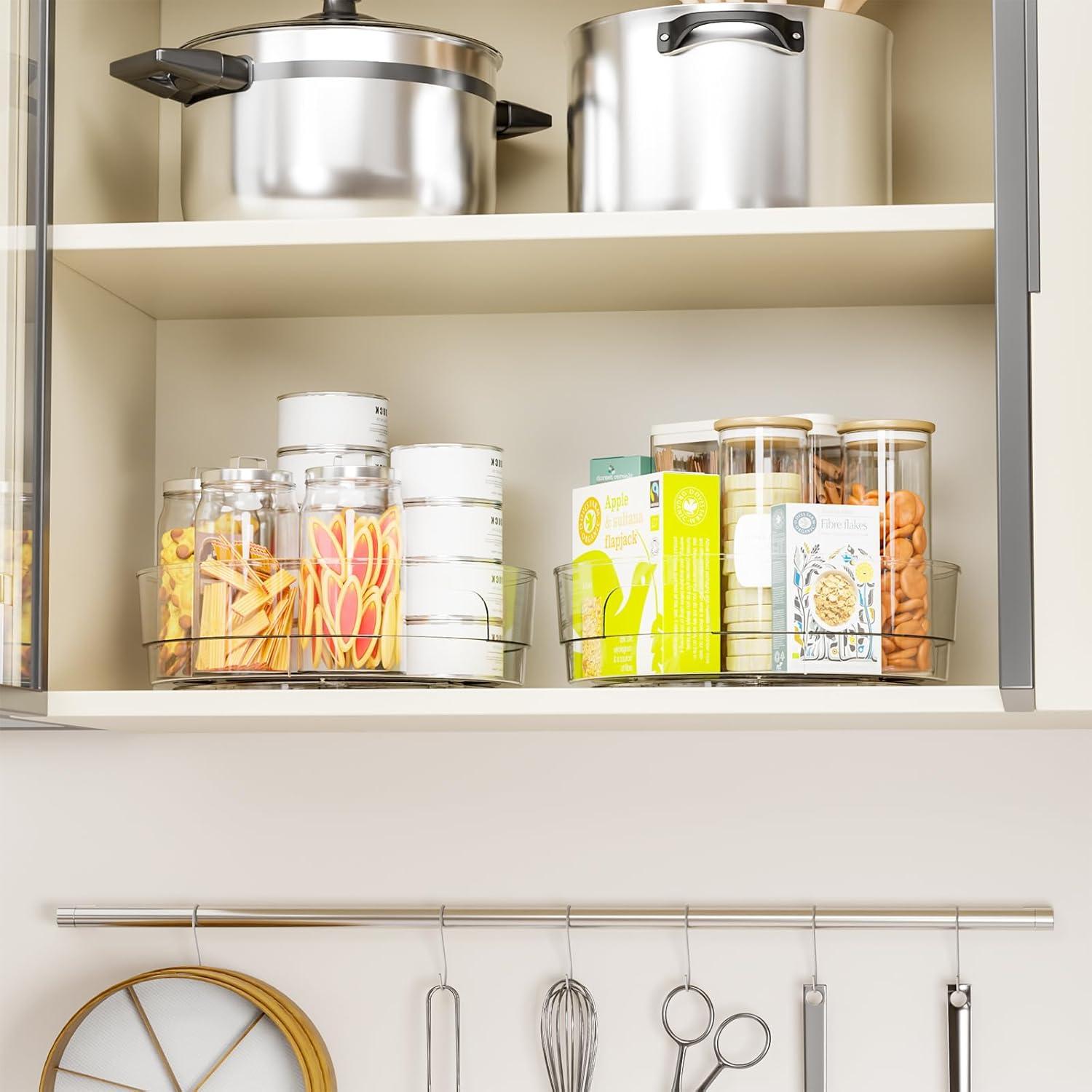 Organizador Lazy Susan Yieach 29.2 cm 2 Pack con Mangos