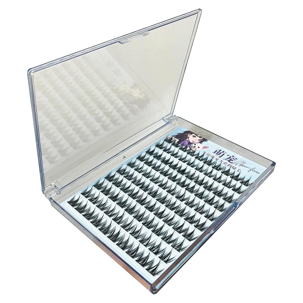 Pestañas Autoadhesivas Fayeerewo 10mm Racimo 100Pcs