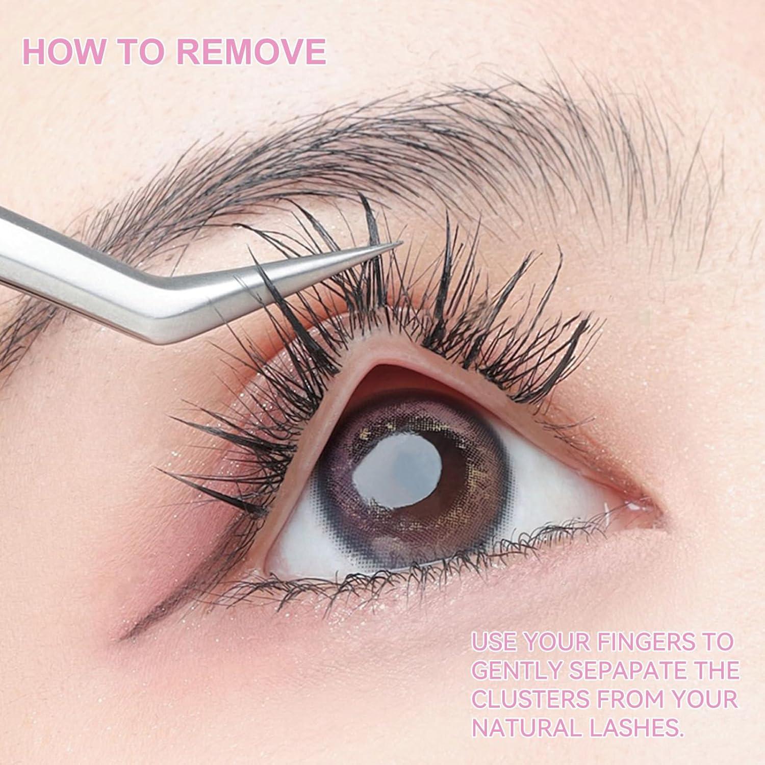 Pestañas Autoadhesivas Fayeerewo 10mm Racimo 100Pcs