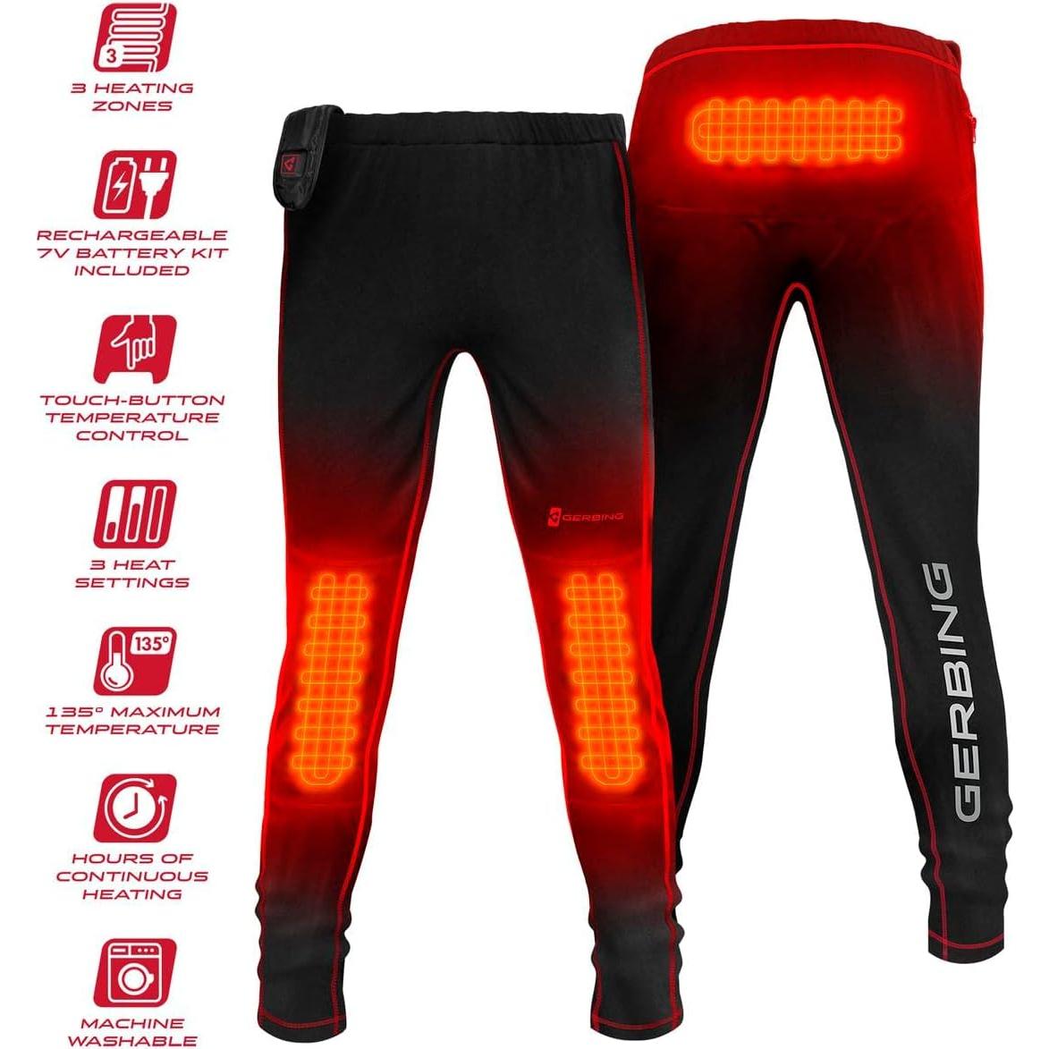 Pantalones Calentados Gerbing 7V Hombre Talla S Negro