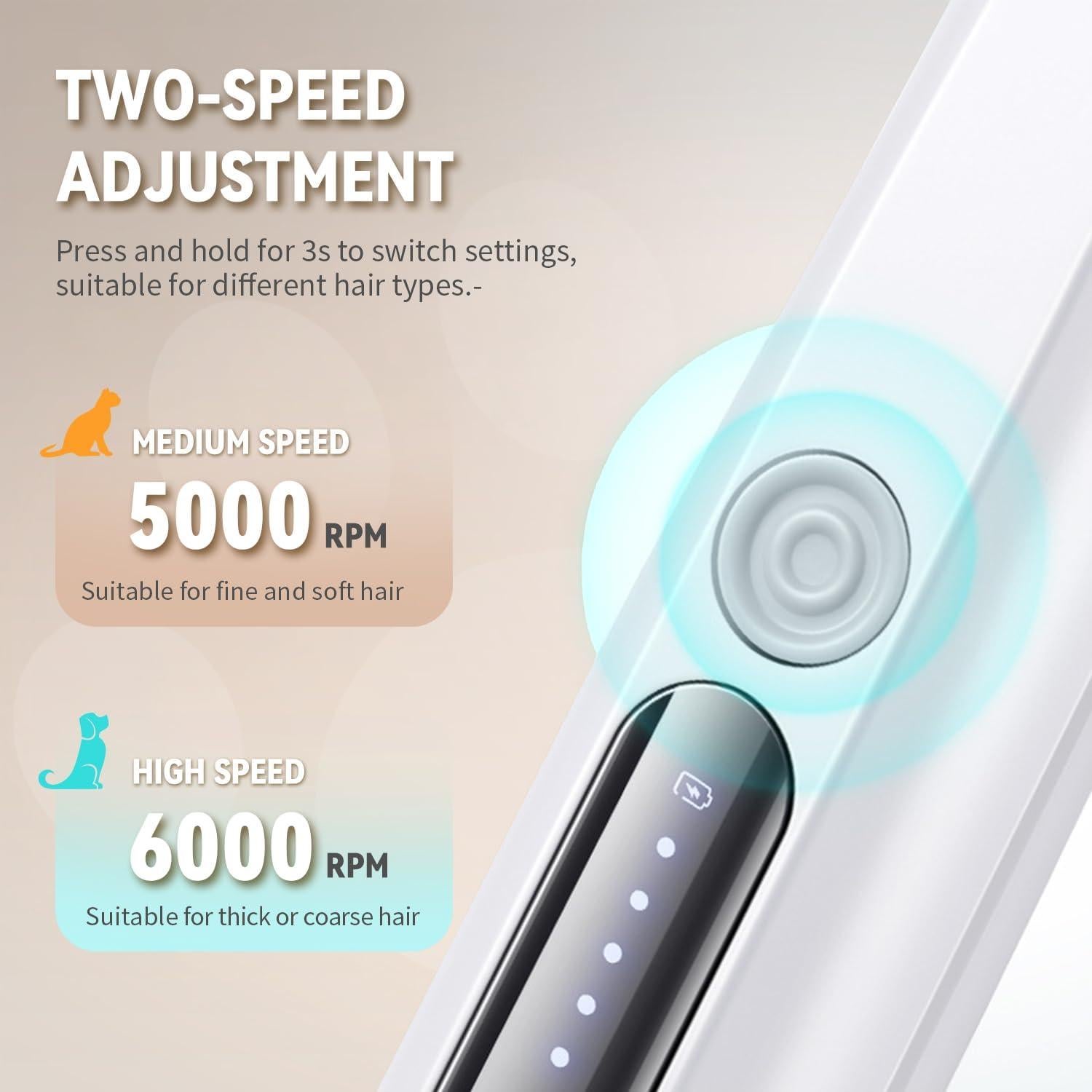 Recortador de Precisión para Mascotas MOONEON USB IP68