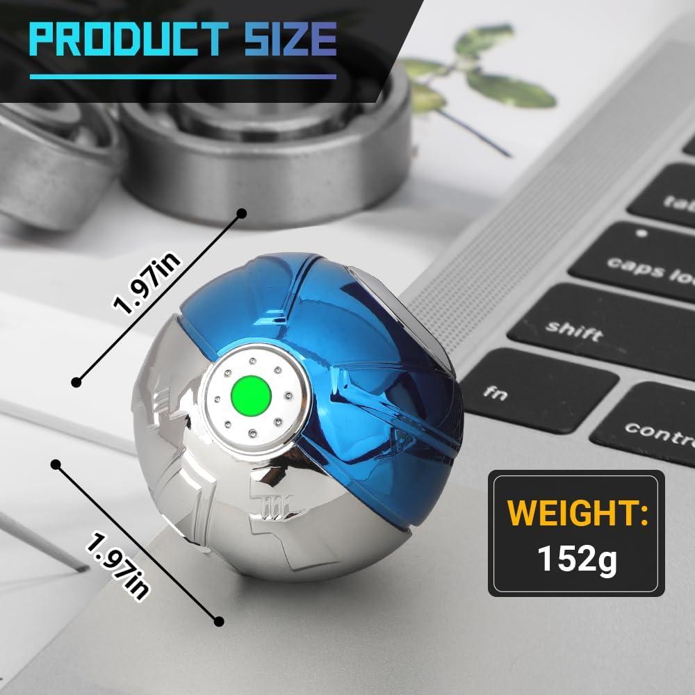 Spinner de Metal Luminosa LNCOJOLM 5 cm Antiestrés Azul