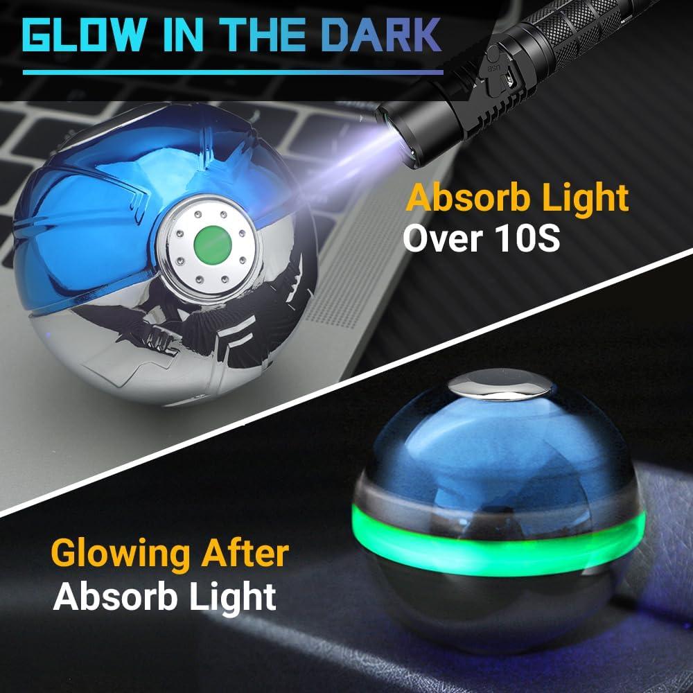 Spinner de Metal Luminosa LNCOJOLM 5 cm Antiestrés Azul