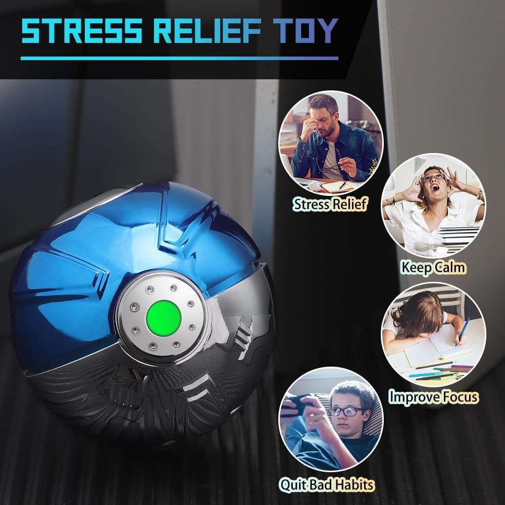 Spinner de Metal Luminosa LNCOJOLM 5 cm Antiestrés Azul