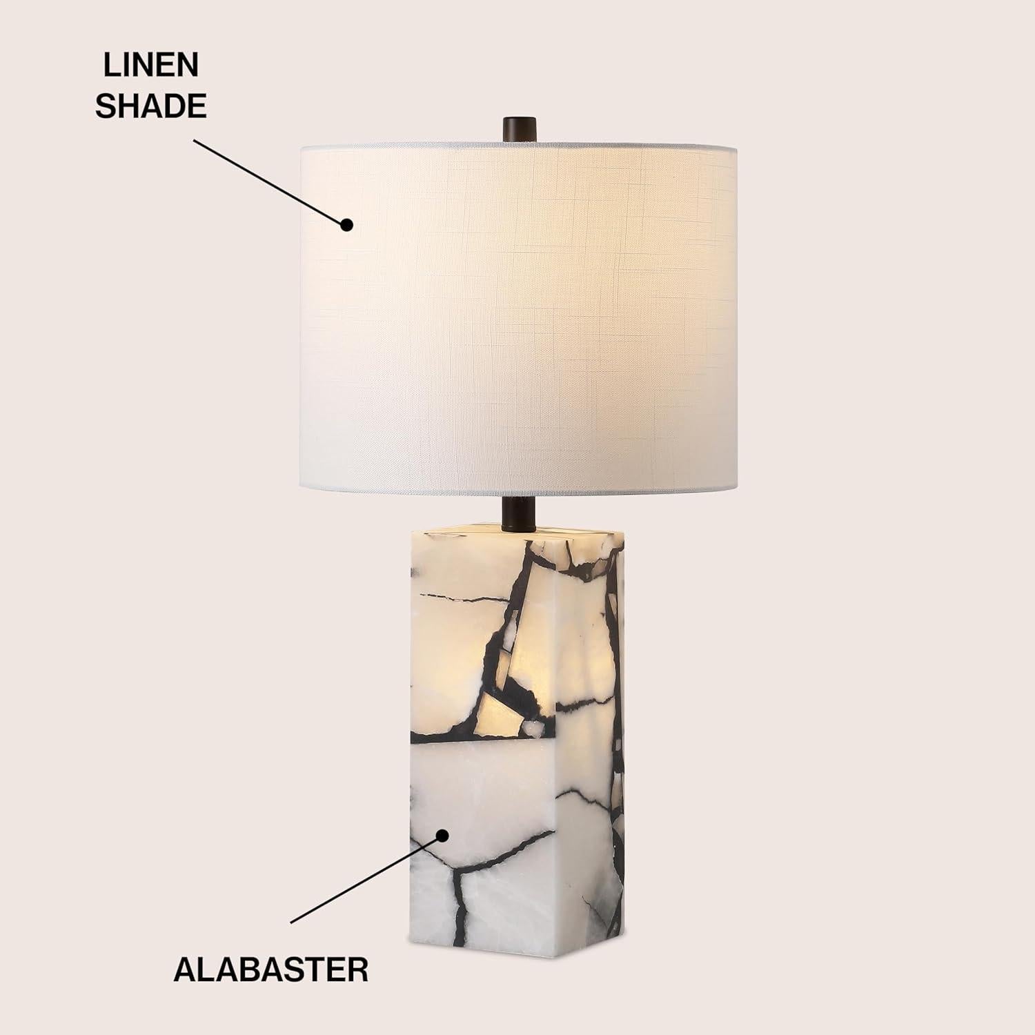 Lámpara de Mesa LED JONATHAN Y JYL8507A 61 cm Alabastro