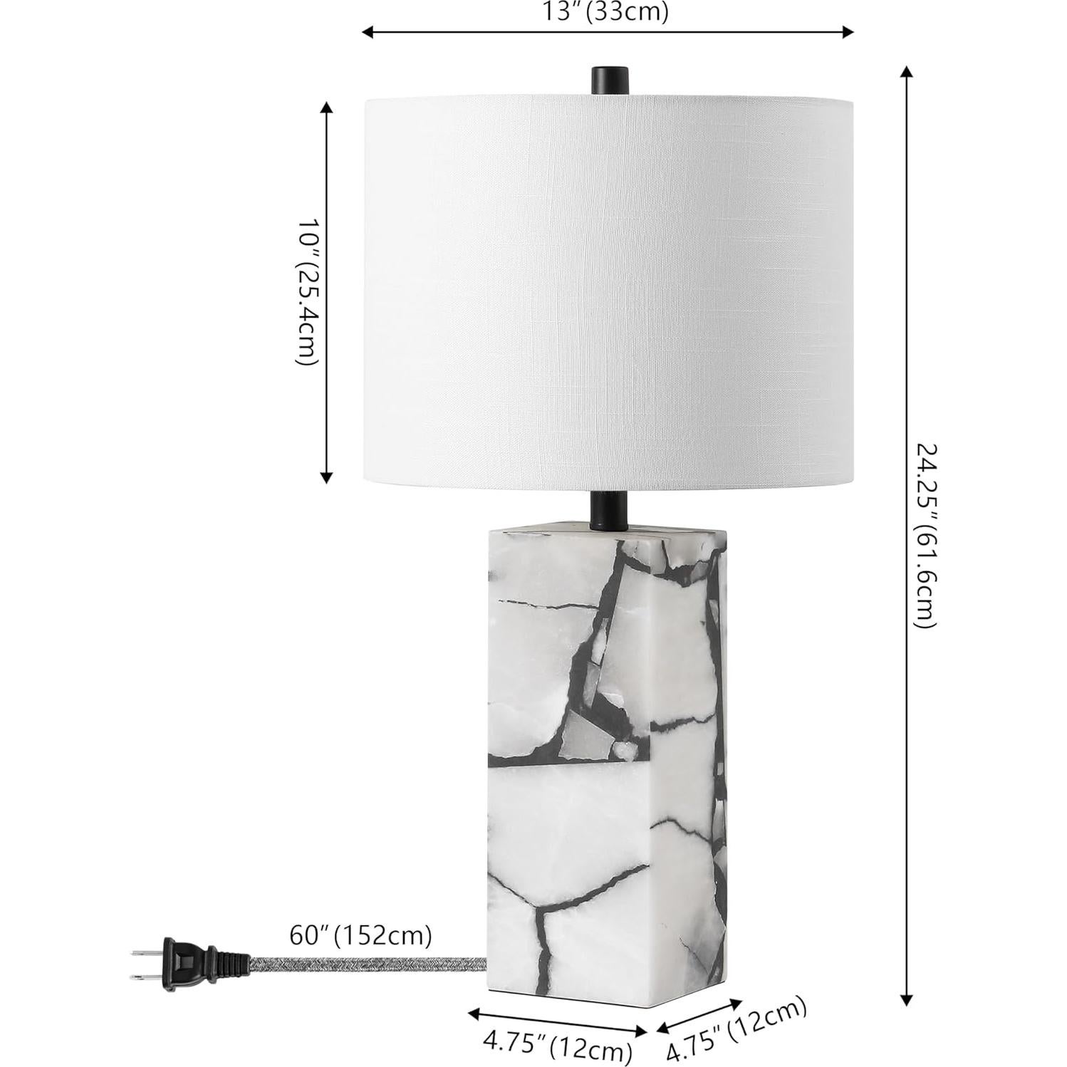 Lámpara de Mesa LED JONATHAN Y JYL8507A 61 cm Alabastro