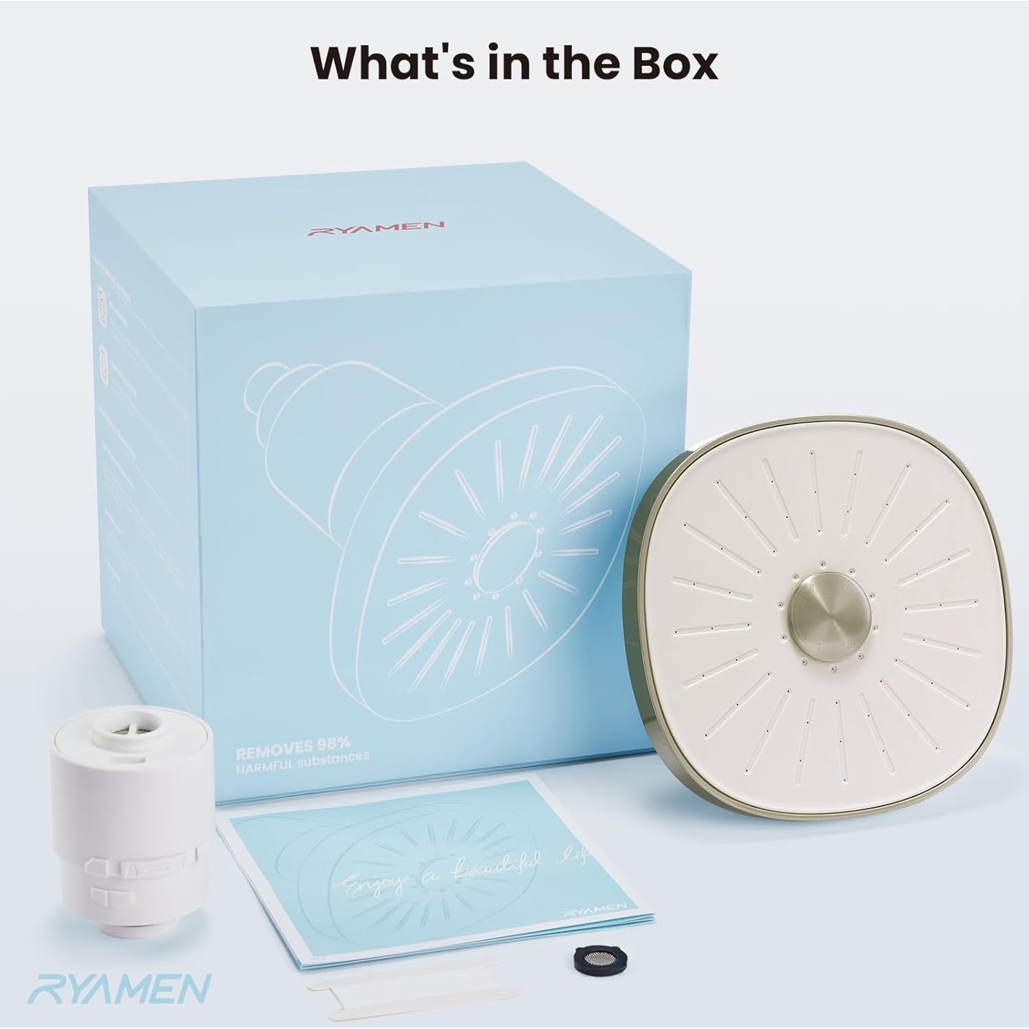 Cabezal de Ducha Filtrado Ryamen de Alta Presión 1.25kg