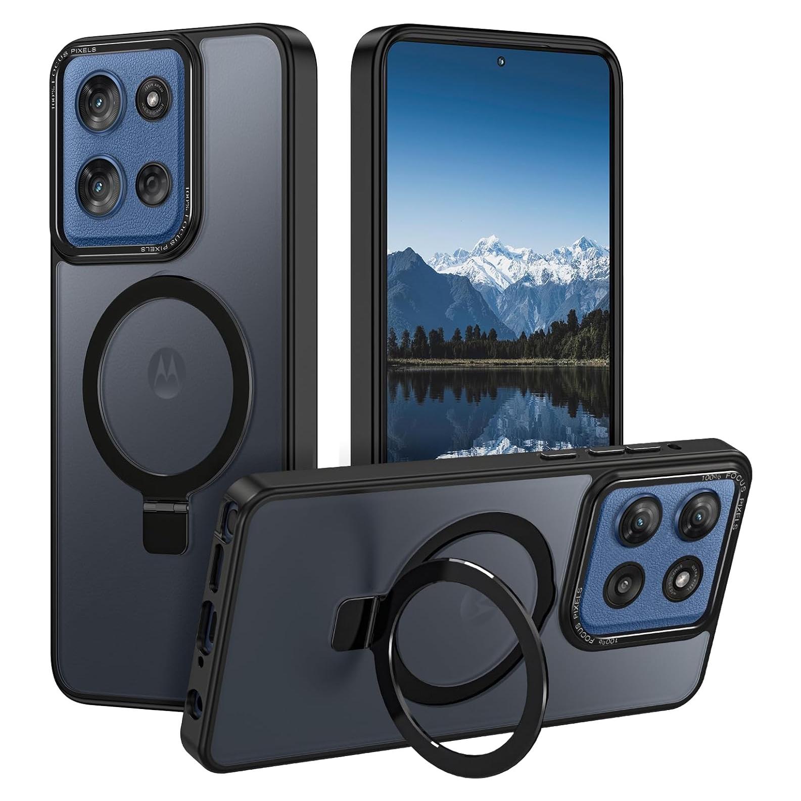 Funda Casehas para Moto G Stylus 5G 2025, negra, a prueba de golpes