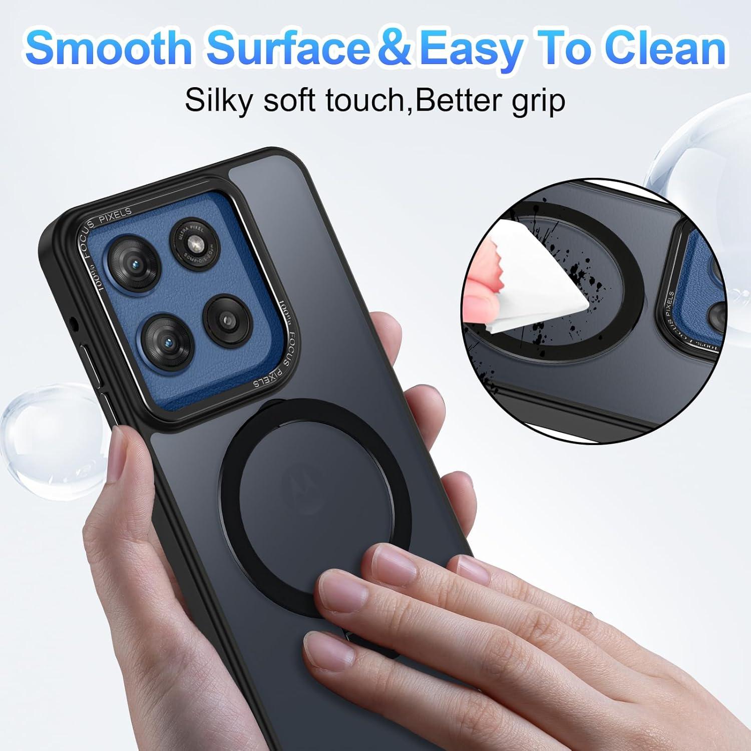 Funda Casehas para Moto G Stylus 5G 2025, negra, a prueba de golpes