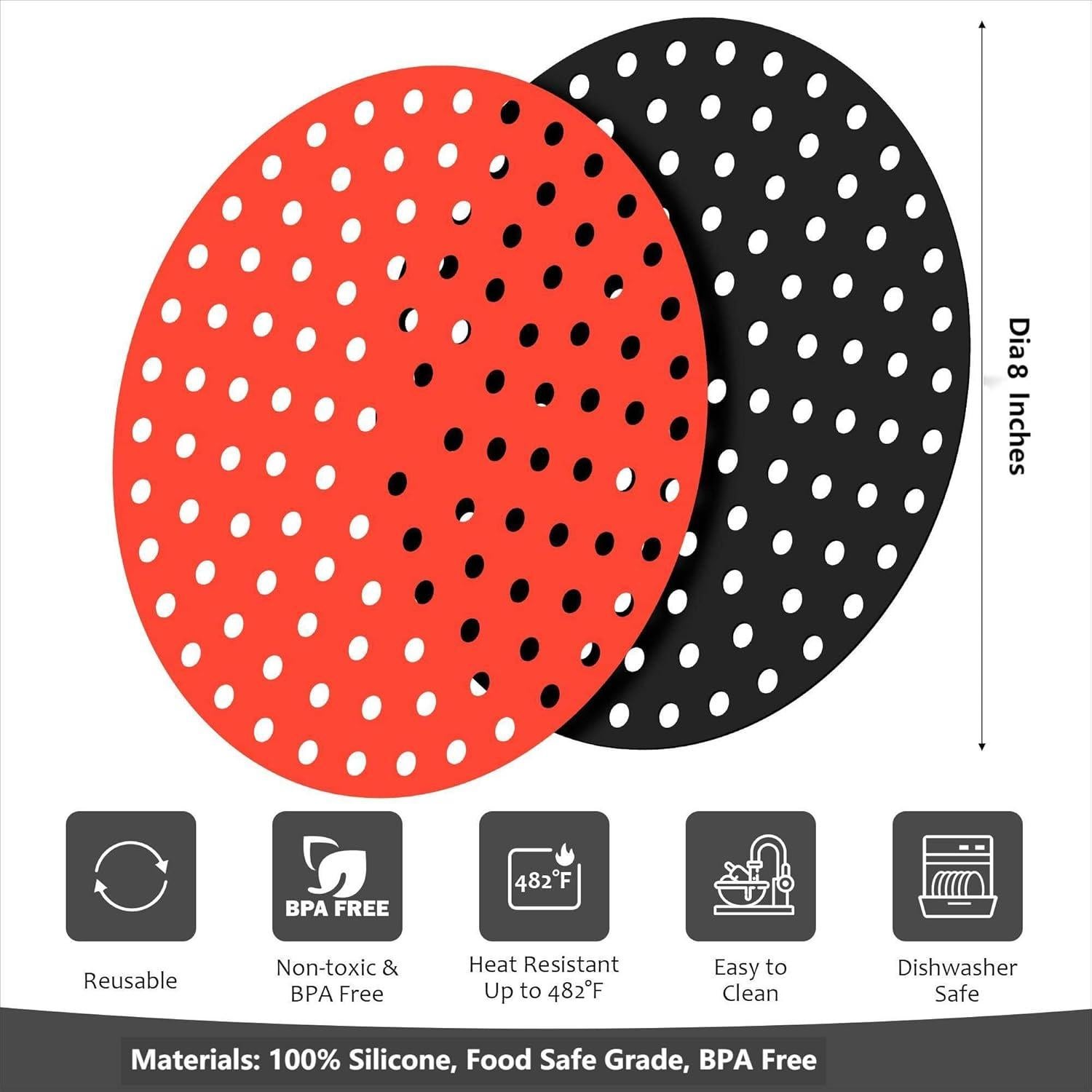 Forros de Silicona para Freidora de Aire Viwehots 20cm - 4 Piezas