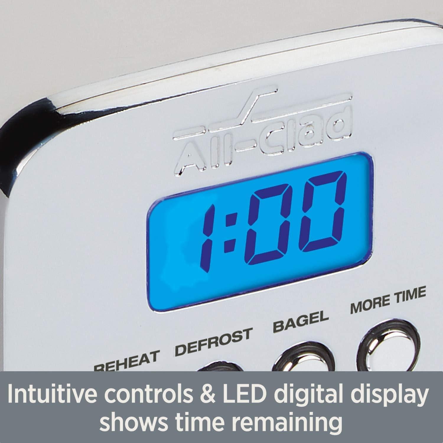 Tostadora All-Clad Acero Inoxidable 2 Rebanadas LED Plata