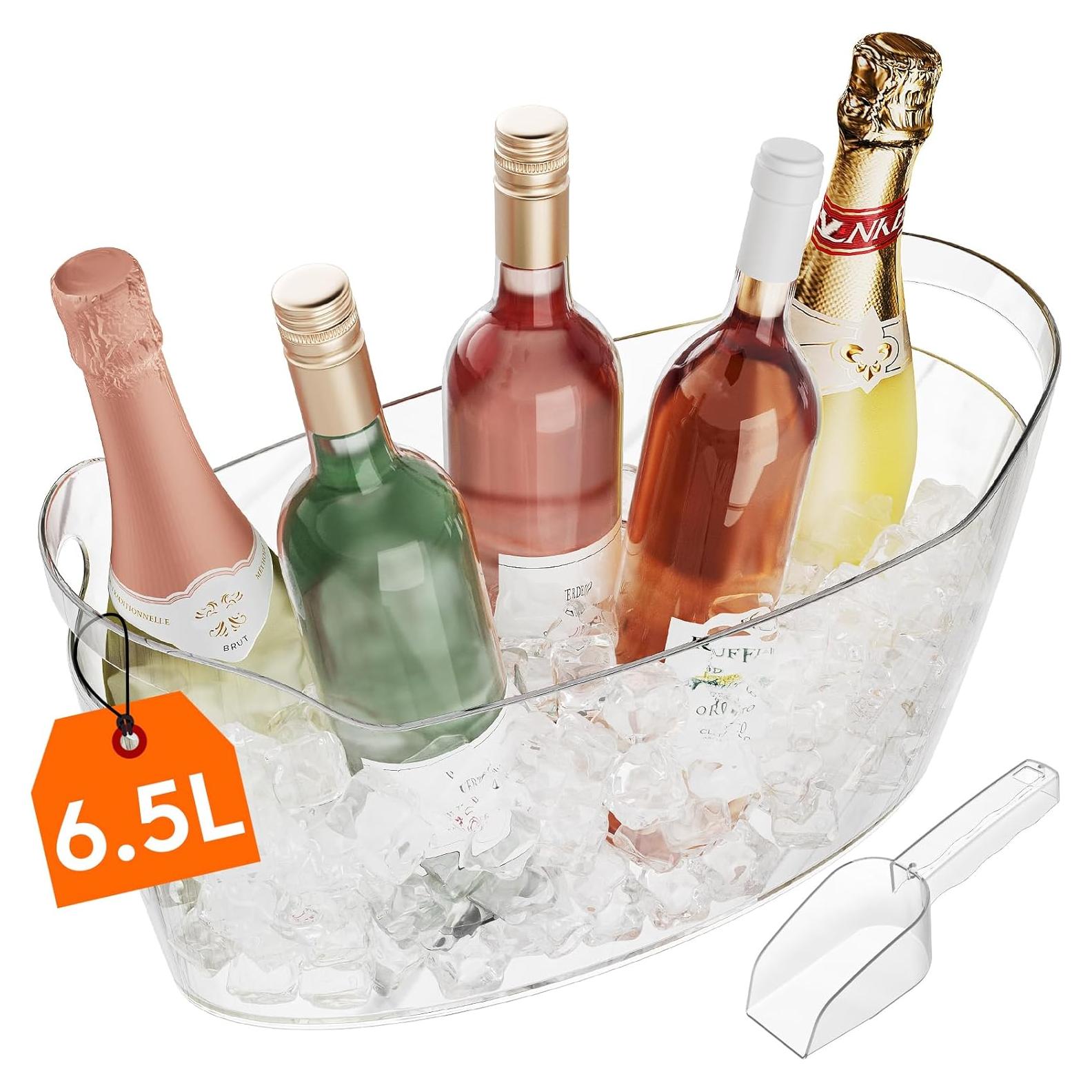 Cubo de Hielo Lifewit 6.5L Portátil para Bebidas y Champán