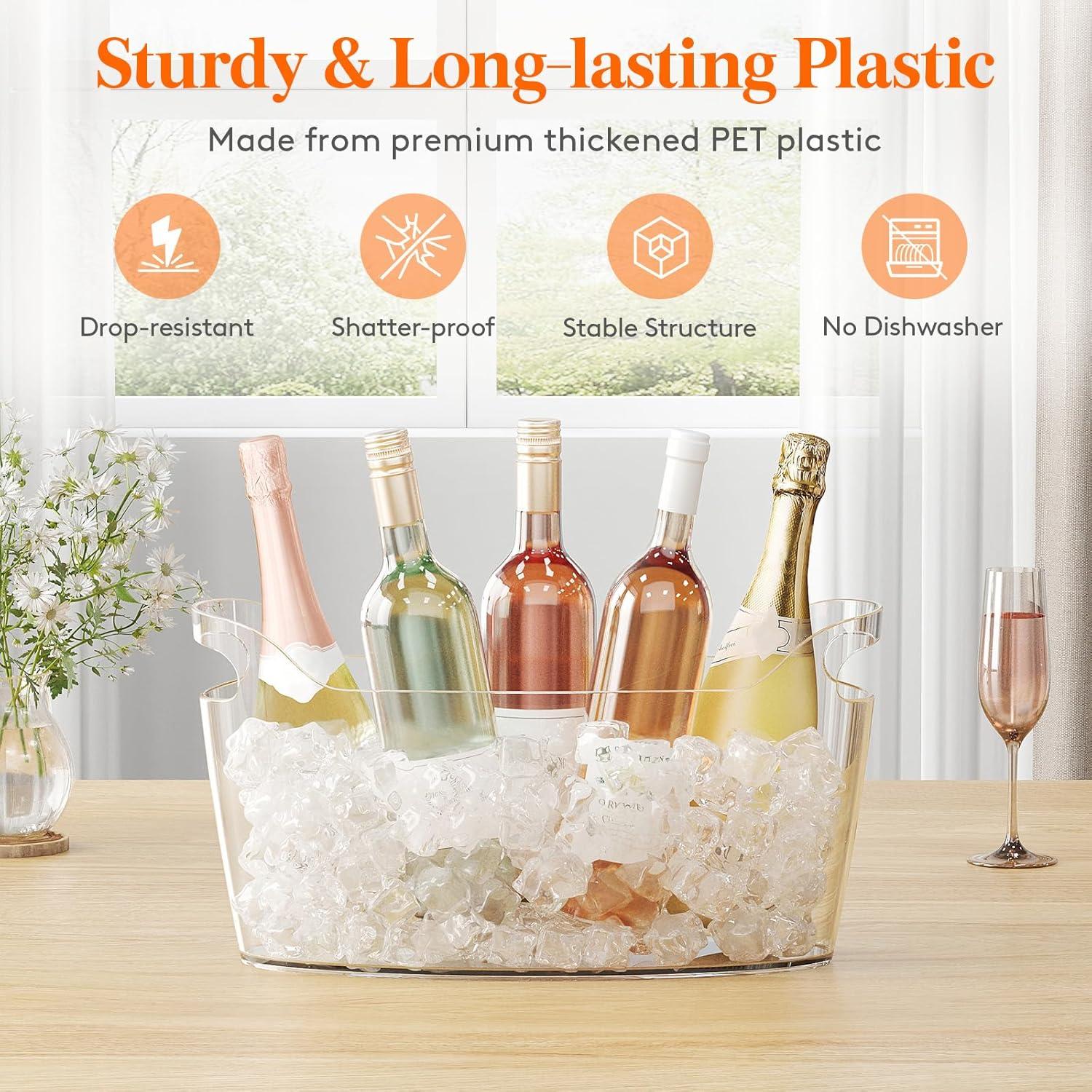 Cubo de Hielo Lifewit 6.5L Portátil para Bebidas y Champán