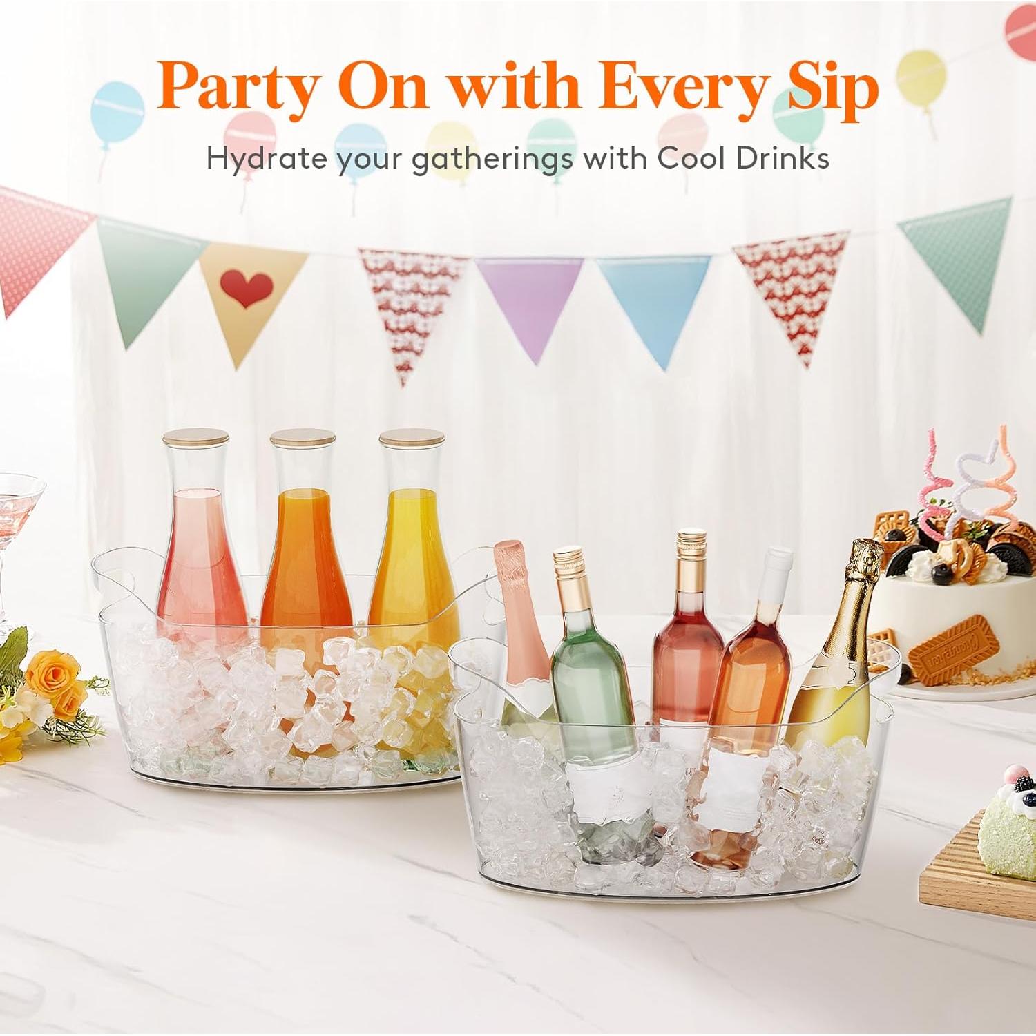 Cubo de Hielo Lifewit 6.5L Portátil para Bebidas y Champán