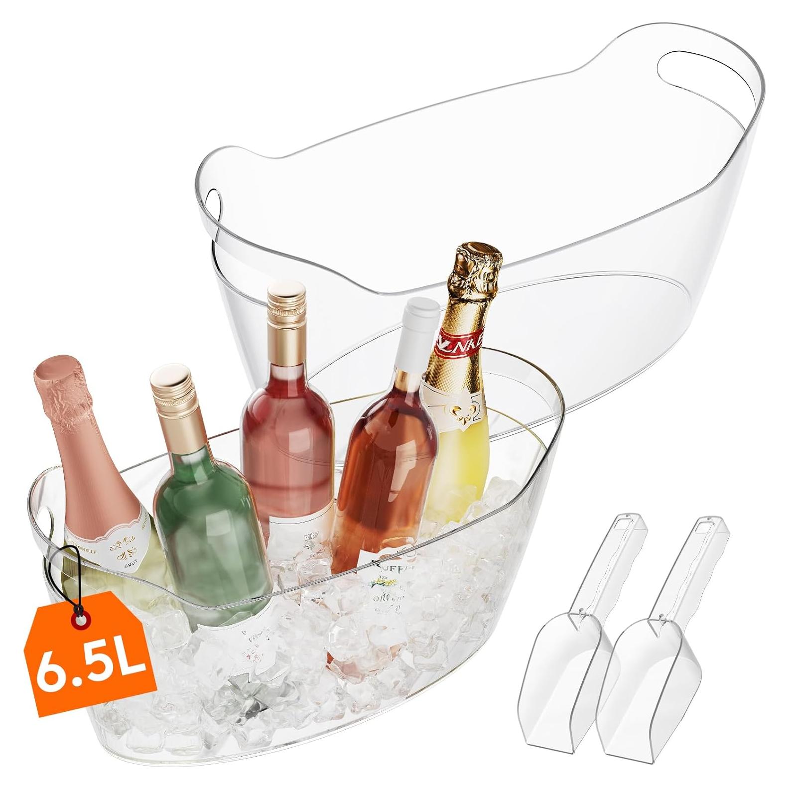 Cubo de Hielo Portátil Lifewit 6.5L - 2 Pcs para Fiestas