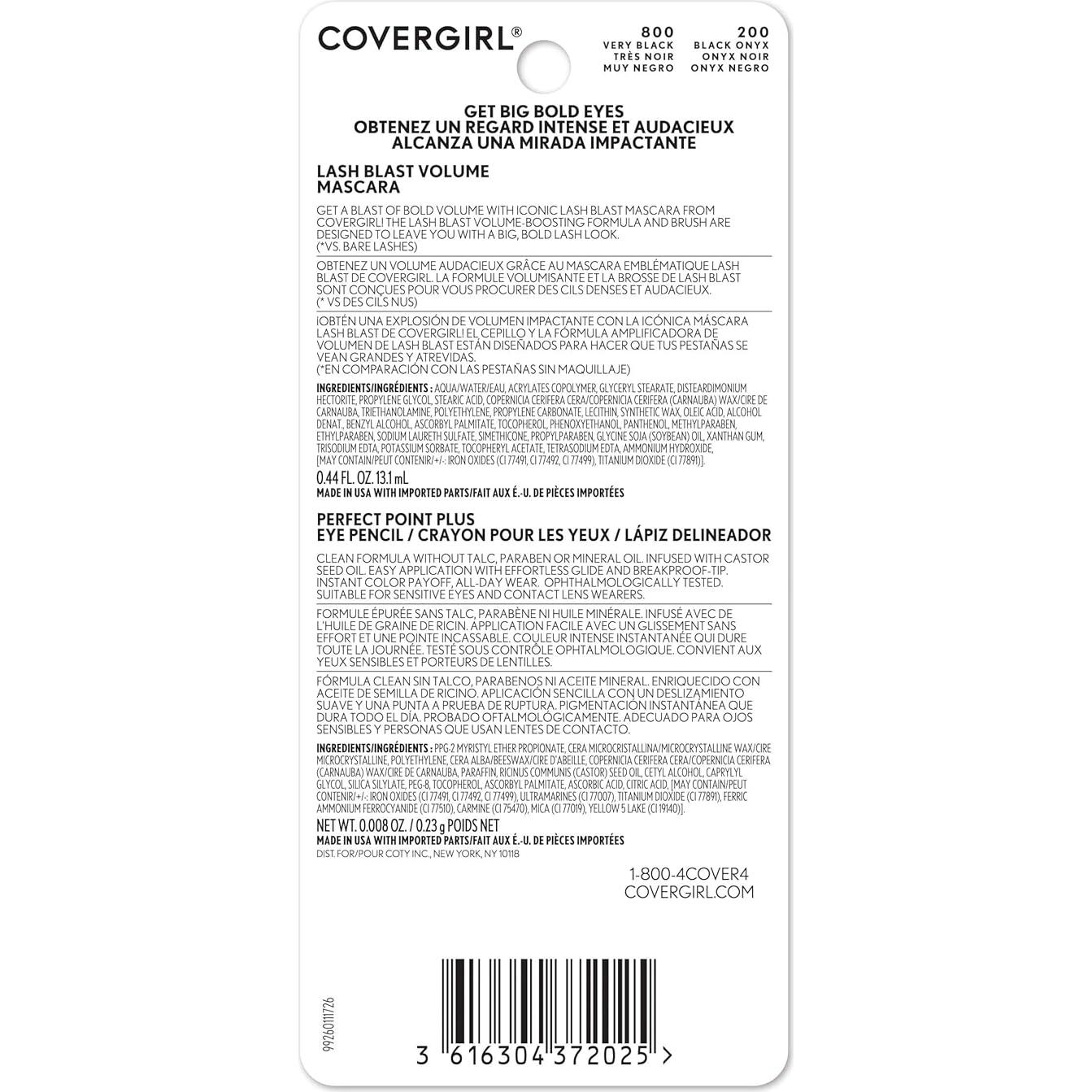 Máscara de Pestañas COVERGIRL Lash Blast 13 ml + Delineador