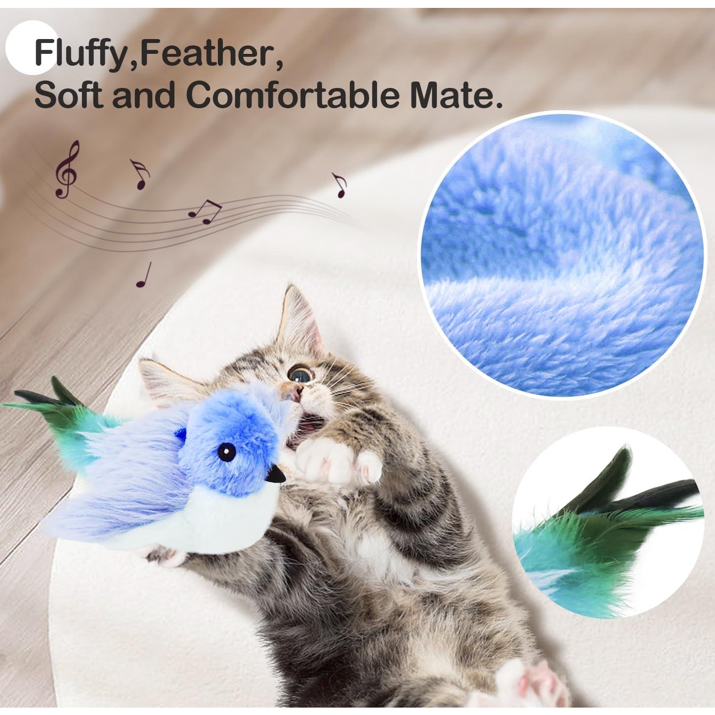 Juguete Interactivo para Gatos Migipaws Pájaro Aleteante Azul
