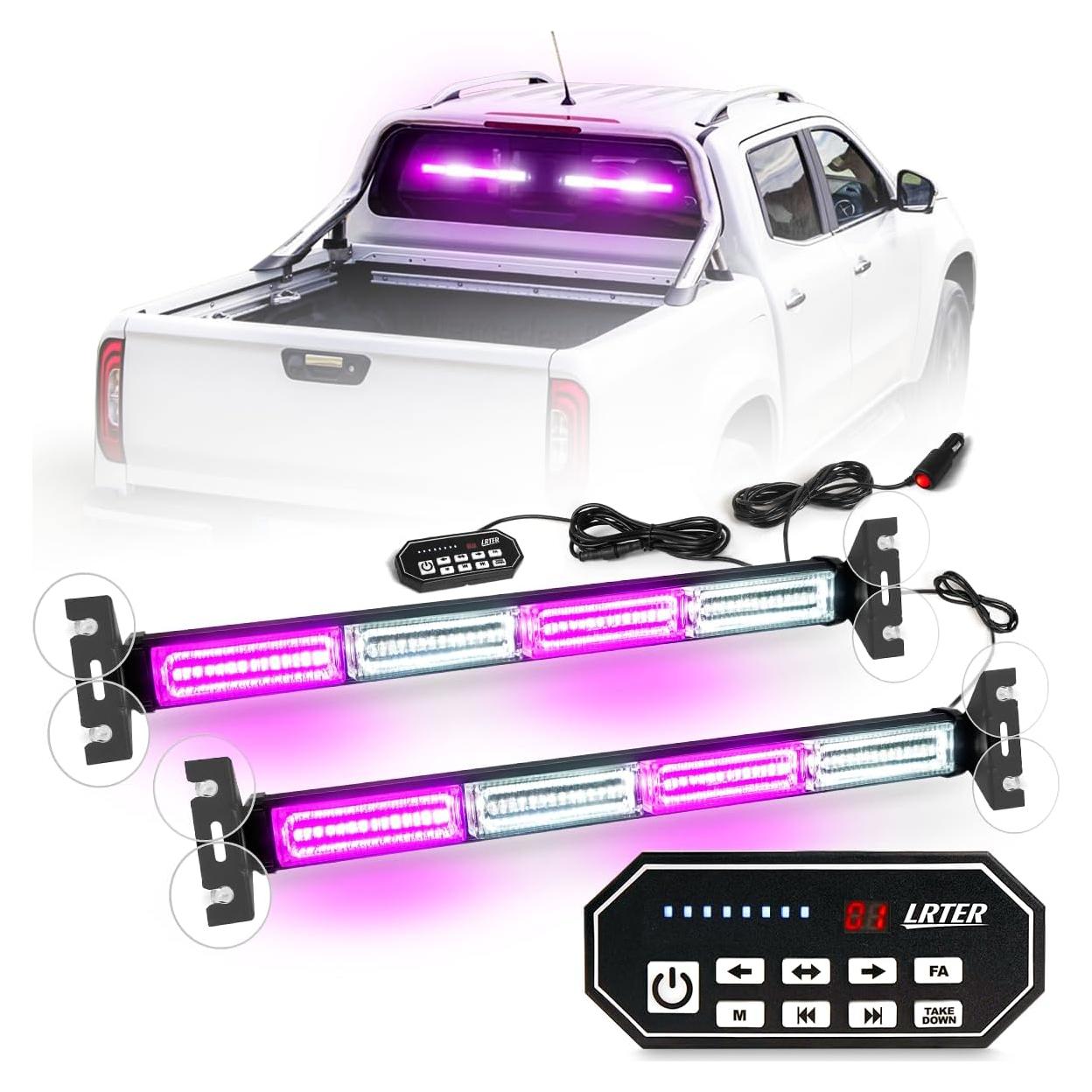 Barra de luces estroboscópicas LRTER 44.96 cm 20 patrones LED