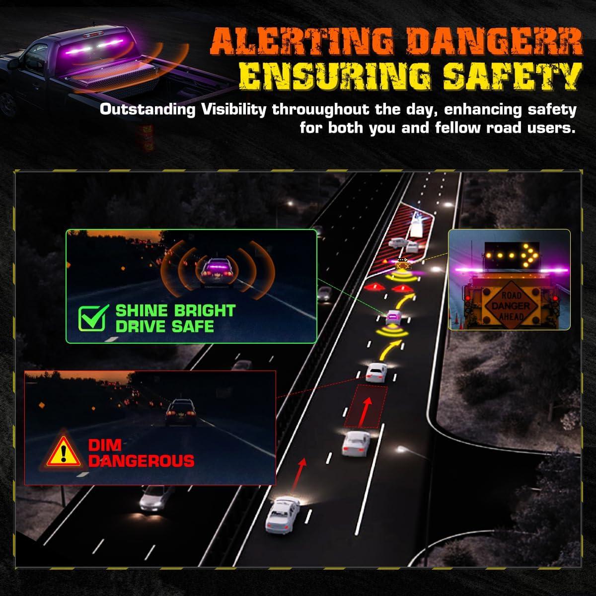 Barra de luces estroboscópicas LRTER 44.96 cm 20 patrones LED