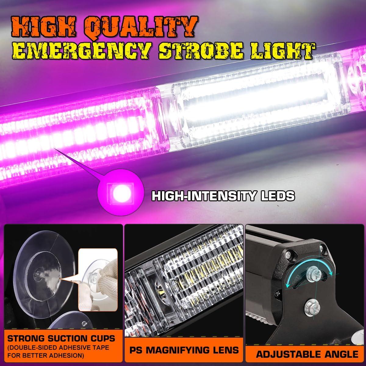 Barra de luces estroboscópicas LRTER 44.96 cm 20 patrones LED