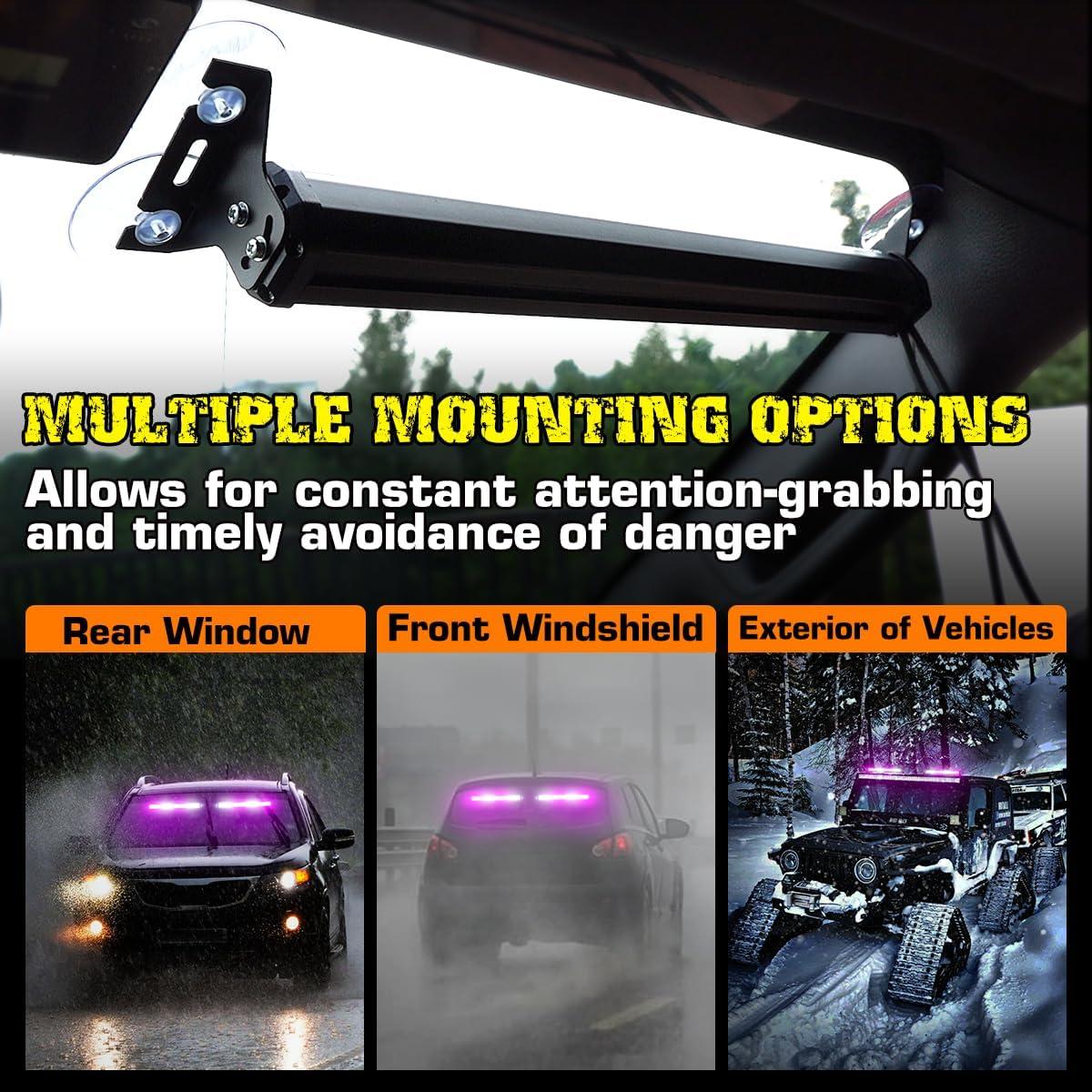 Barra de luces estroboscópicas LRTER 44.96 cm 20 patrones LED