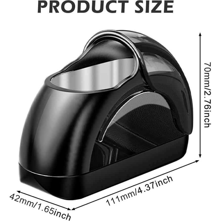 Cenicero de coche portátil Homfanseec con tapa - Negro