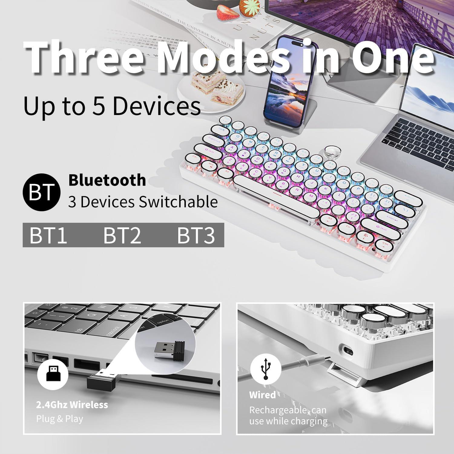 Teclado Mecánico Inalámbrico EWEADN G61 Mini 60% RGB