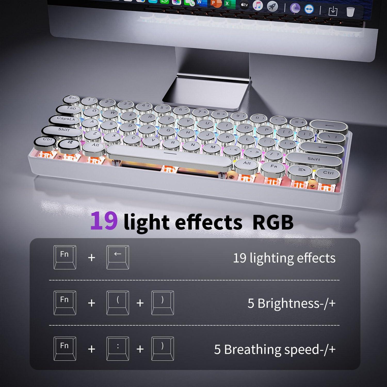 Teclado Mecánico Inalámbrico EWEADN G61 Mini 60% RGB