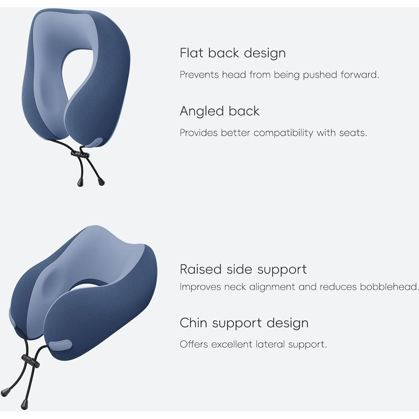 Almohada de Cuello Urnexttour Espuma de Memoria Azul 28x24cm