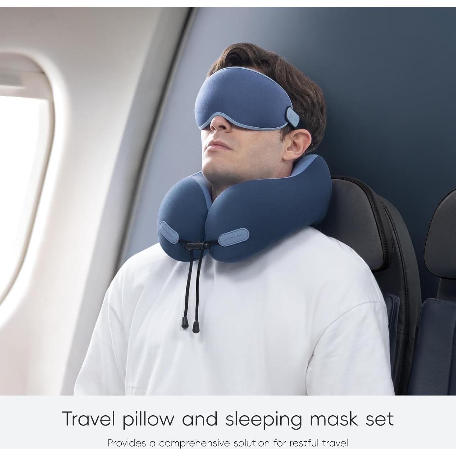 Almohada de Cuello Urnexttour Espuma de Memoria Azul 28x24cm