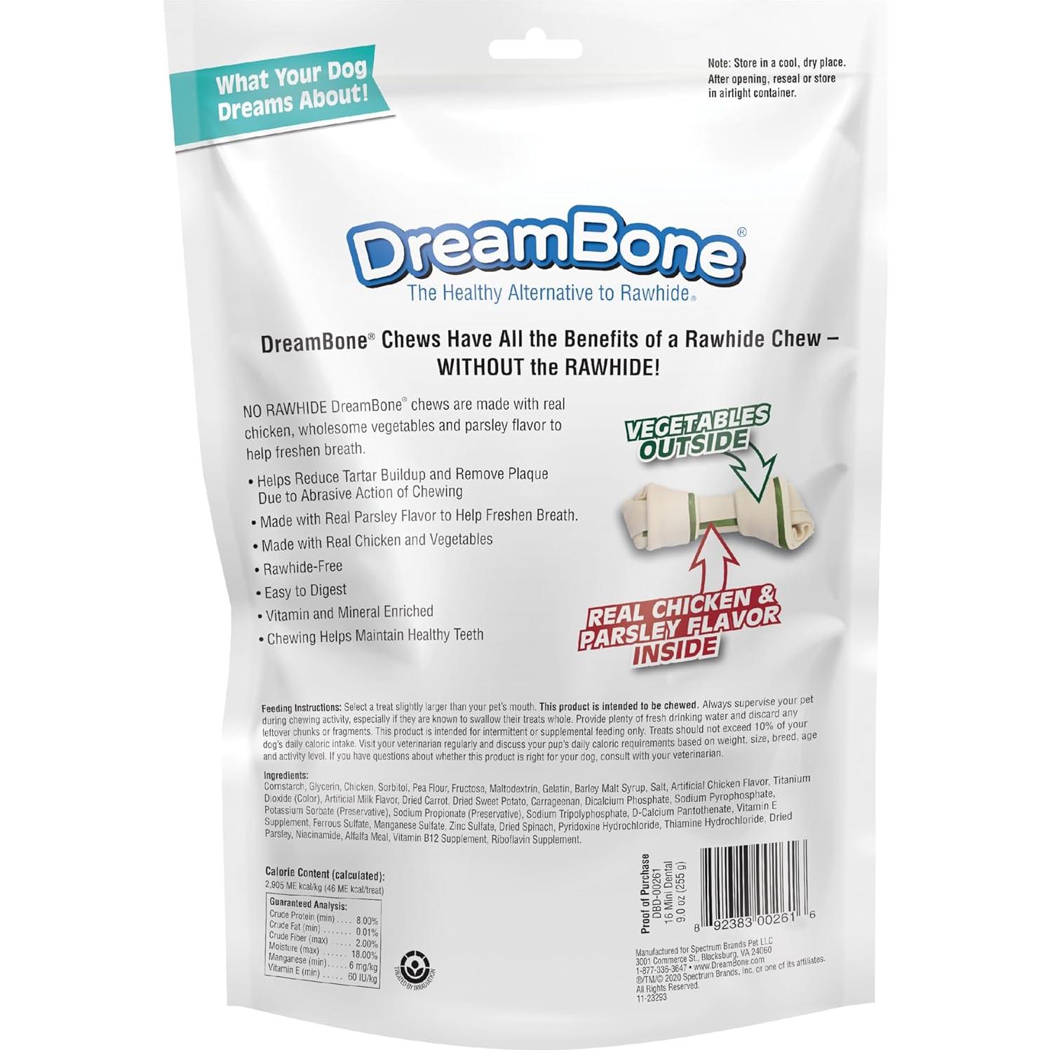 Masticables Dentales DreamBone para Perros 16 Unidades