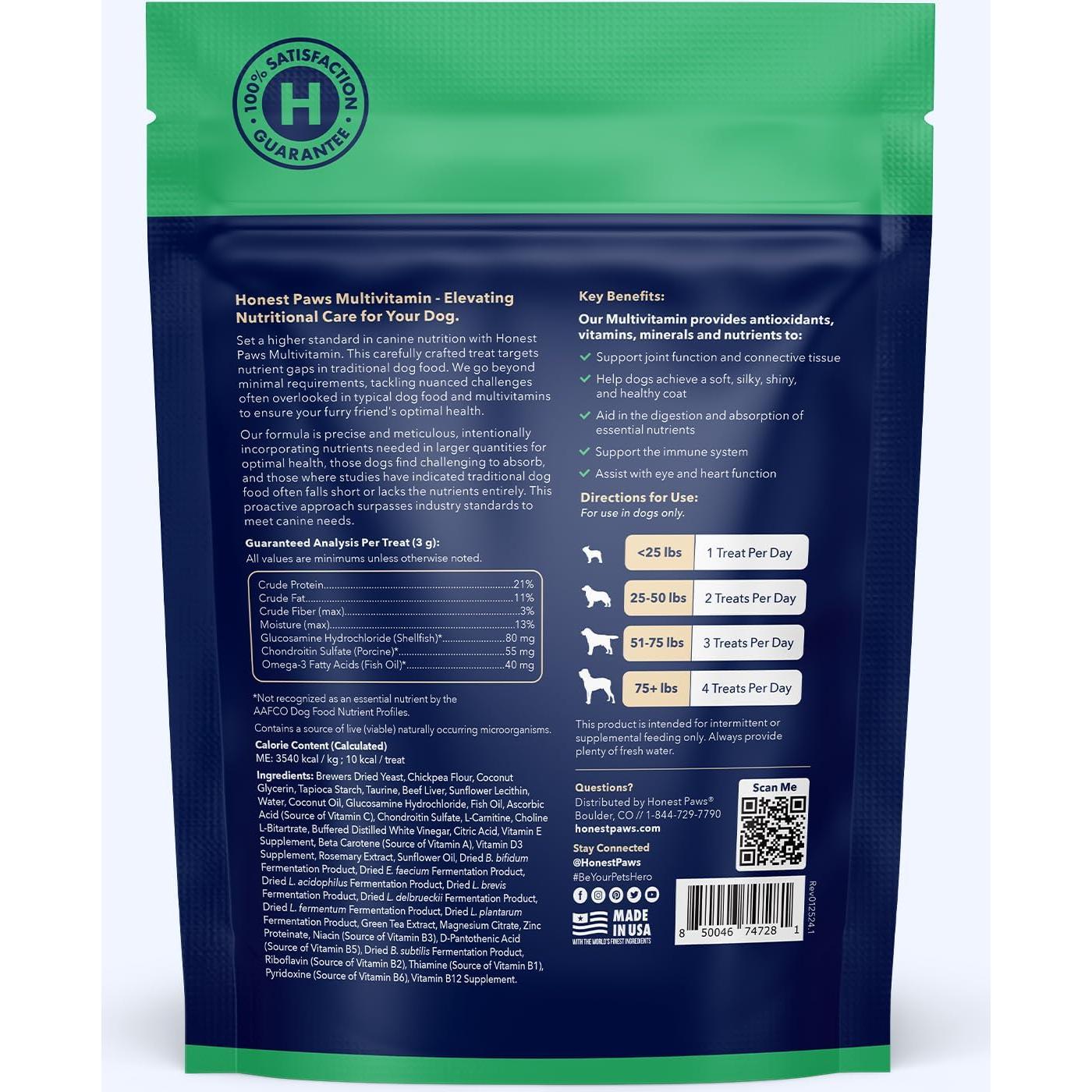 Masticables Suaves Patas Honestas 270g Multivitamínicos para Perros