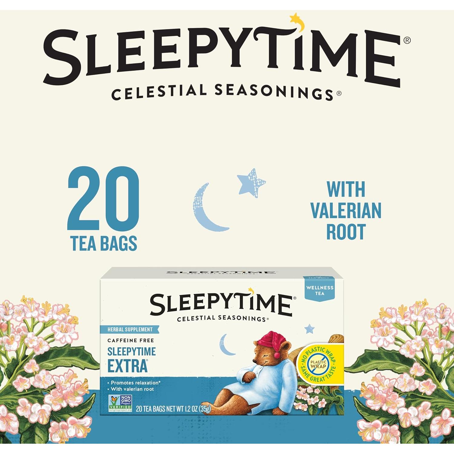Té de hierbas Sleepytime Extra Celestial Seasonings 20 bolsas