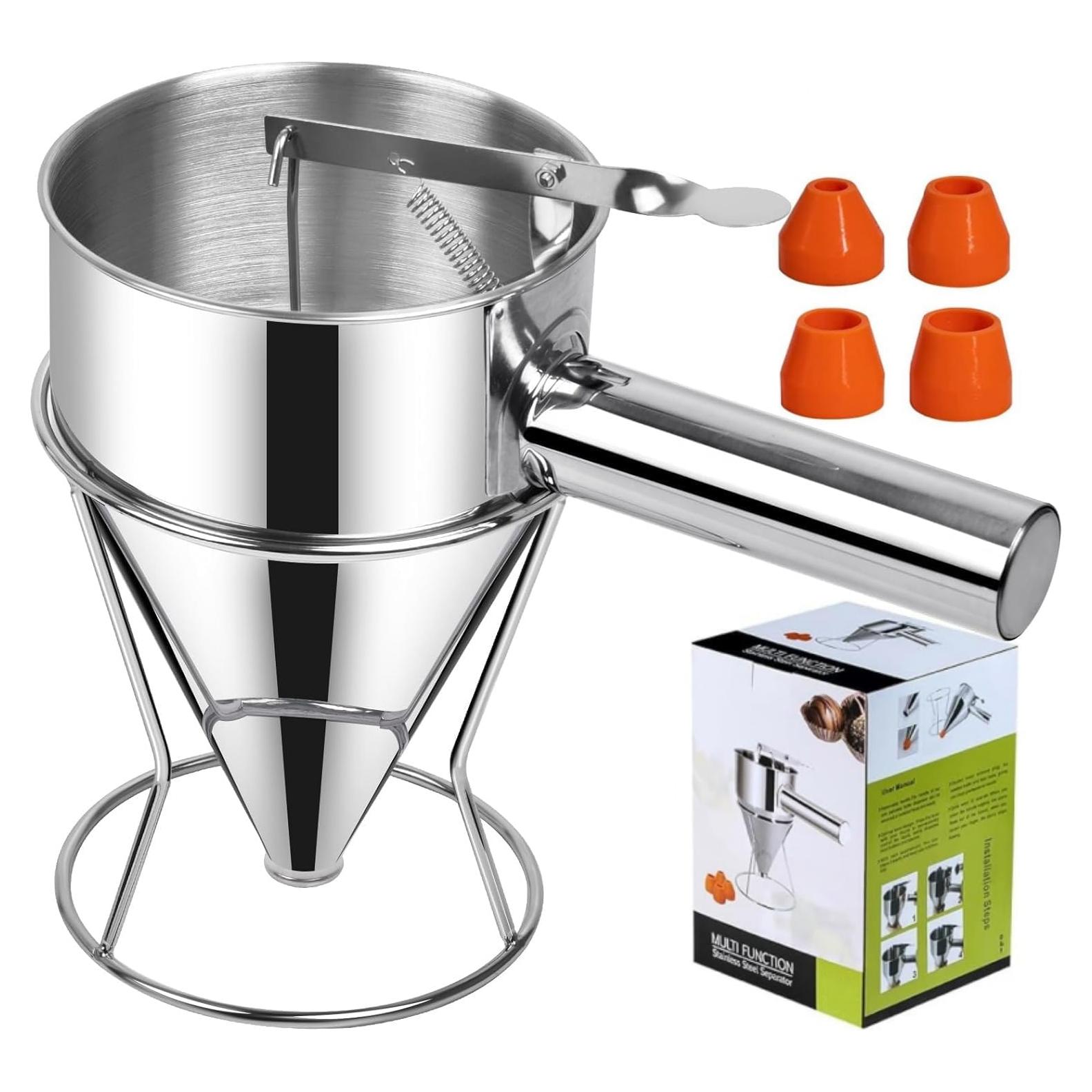 Dispensador de Masa de Acero Inoxidable YWHWXB 600ml con Soporte