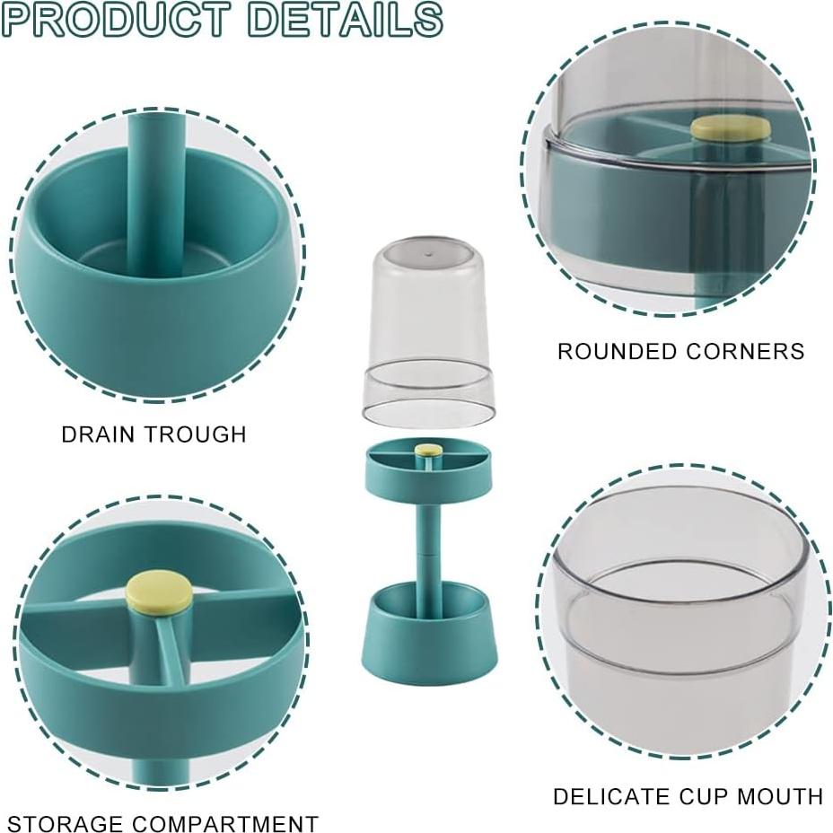 Soporte para Cepillos de Dientes Roucerlin con Taza Azul