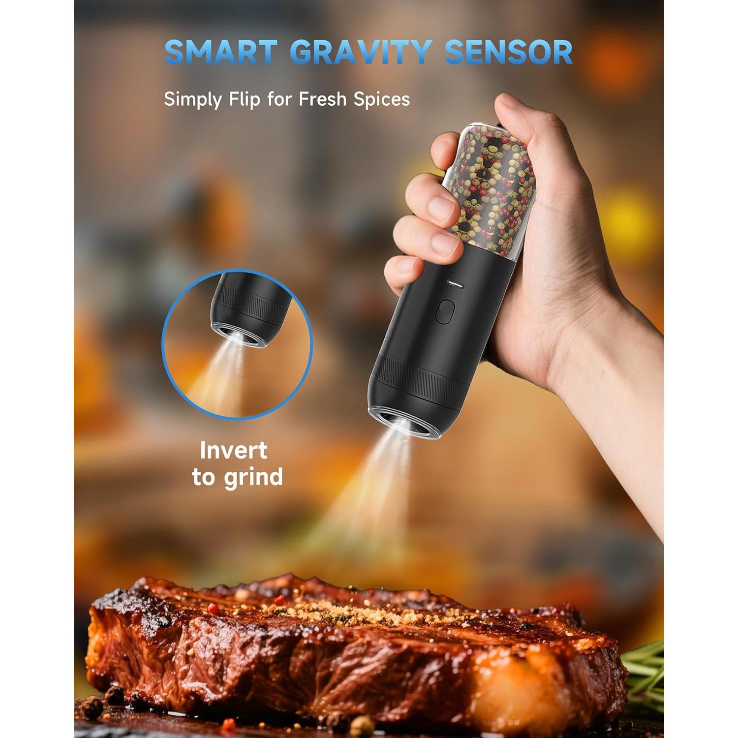 Juego de Molinillos Eléctricos de Sal y Pimienta CEVING 176ml